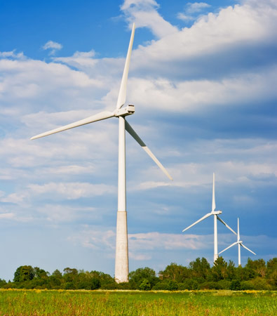 Estonia is developing clean-energy alternatives, such as wind farms.