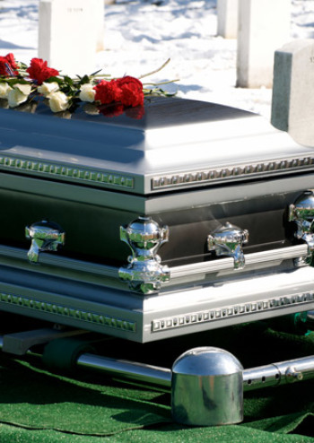 Coffin at a funeral