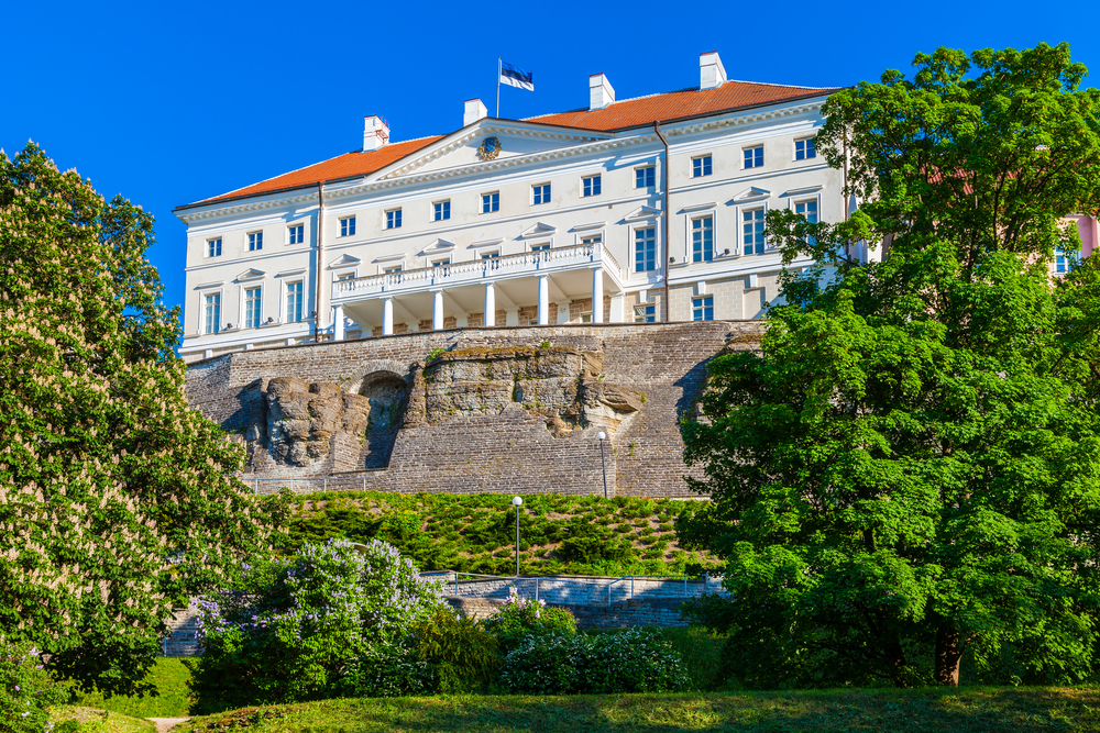 Stenbock House, the seat of the Estonian government, on Toompea Hill in Tallinn.
