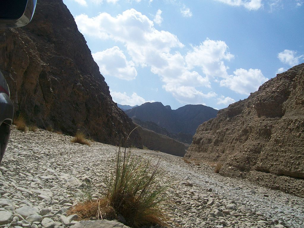 Wadi Wurrayah is navigable by foot or car during dry periods.
