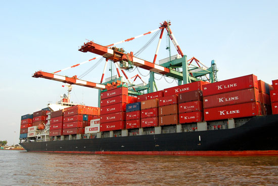 The Saigon River at Ho Chi Minh City sees commercial trade with the US, Japan, China, South Korea, and others.