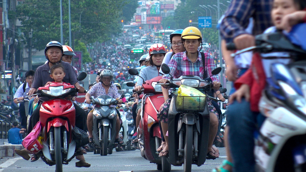 Motorbikes are everywhere in Ho Chi Minh City.