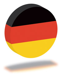 Flag of Germany 3D Circle