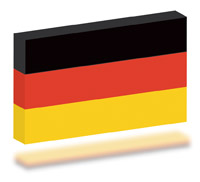 Flag of Germany 3D Rectangle