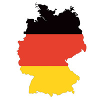 Flag of Germany in Country Shape #1