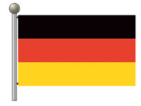 Flag of Germany on Flagpole