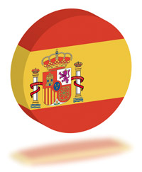 Flag of Spain 3D Circle