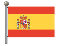 Flag of Spain on Flagpole