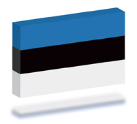 Flag of Estonia 3D Rectangle