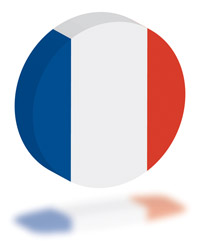 Flag of France 3D Circle