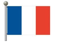Flag of France on Flagpole