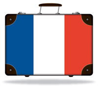 Flag of France Suitcase