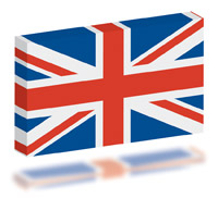 Flag of United Kingdom 3D Rectangle