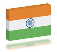 Flag of India 3D Rectangle