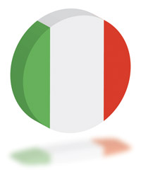 Flag of Italy 3D Circle