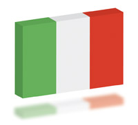 Flag of Italy 3D Rectangle