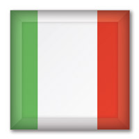 Flag of Italy Button #3