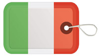 Flag of Italy Luggage Tag