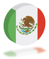 Flag of Mexico 3D Circle