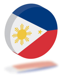 Flag of Philippines 3D Circle