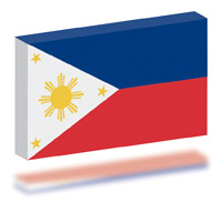 Flag of Philippines 3D Rectangle