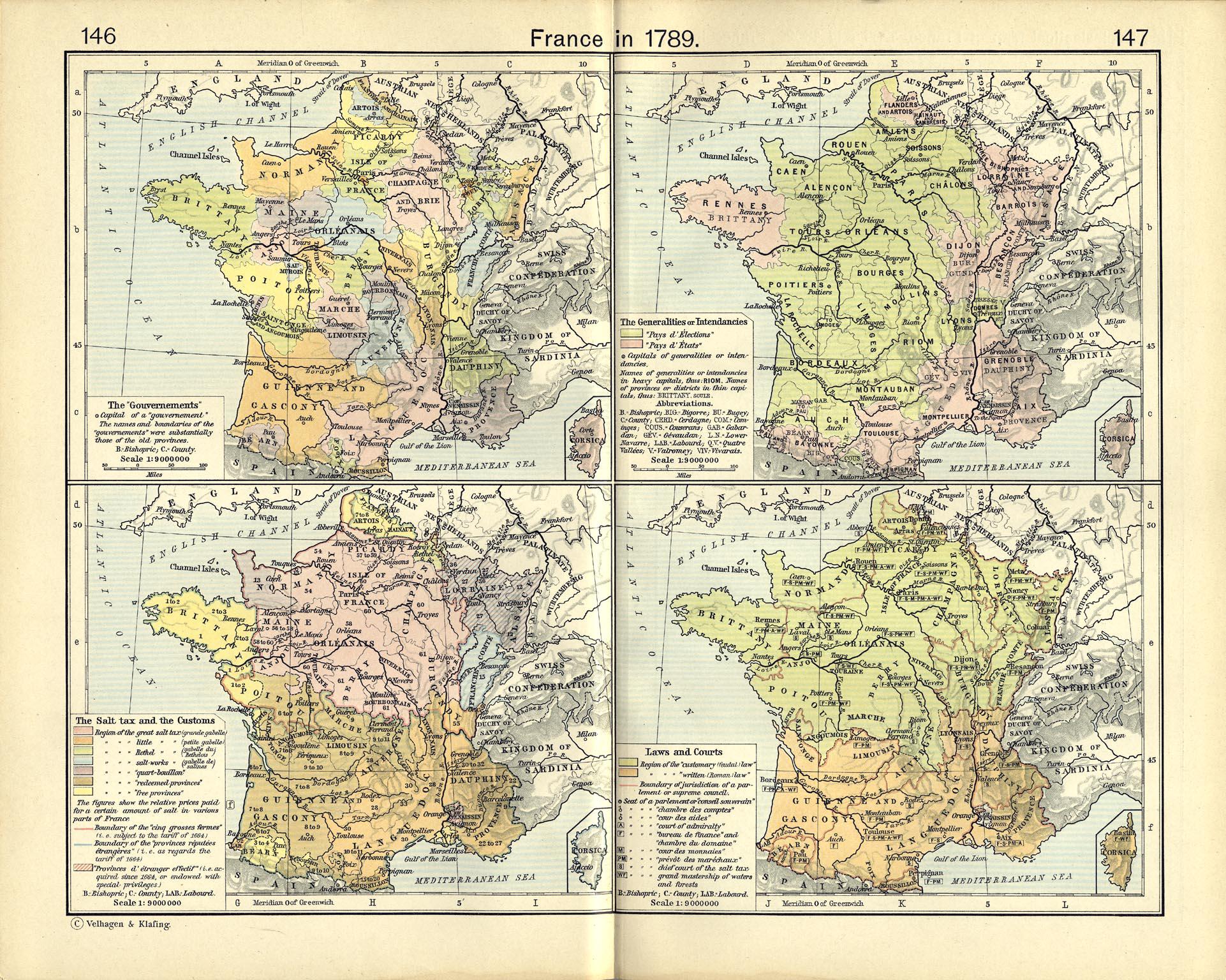1789 Map of France
