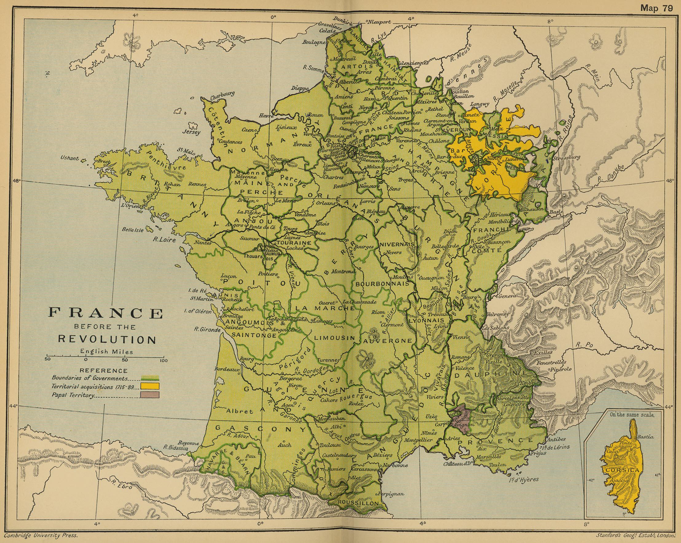 ca1770s Map of France