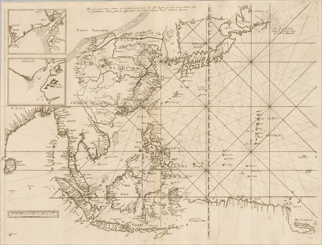 1663 Map of Southeast Asia, China &c