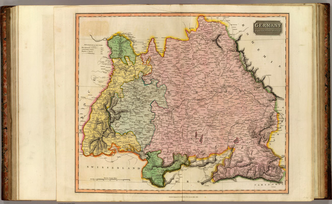 1816 Map of Germany S. of Mayne