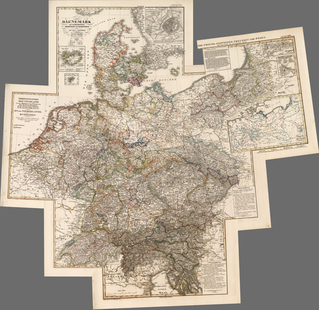 1850 Map of Composite: Deutschland