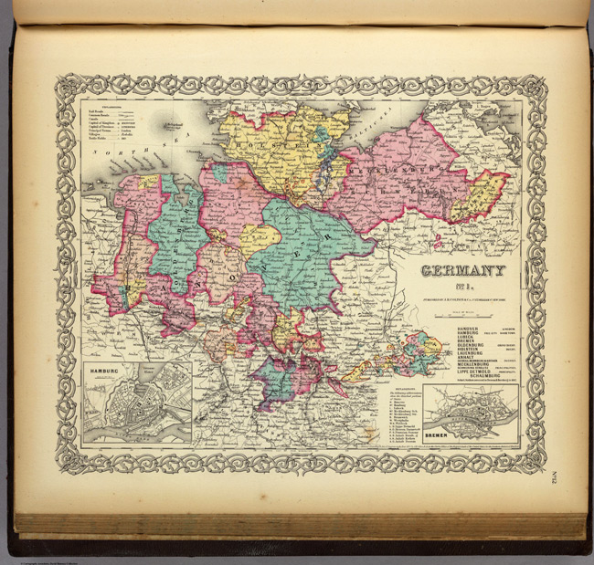 1856 Map of Germany No. 1