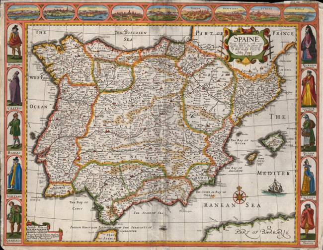 1676 Map of Spaine