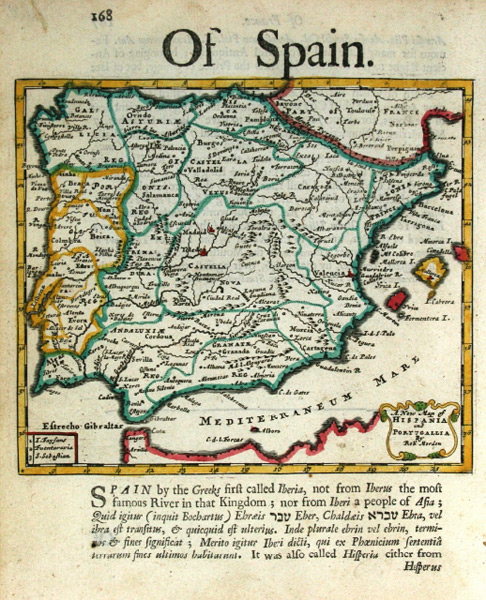 1688 Map of Hispania and Portugallia