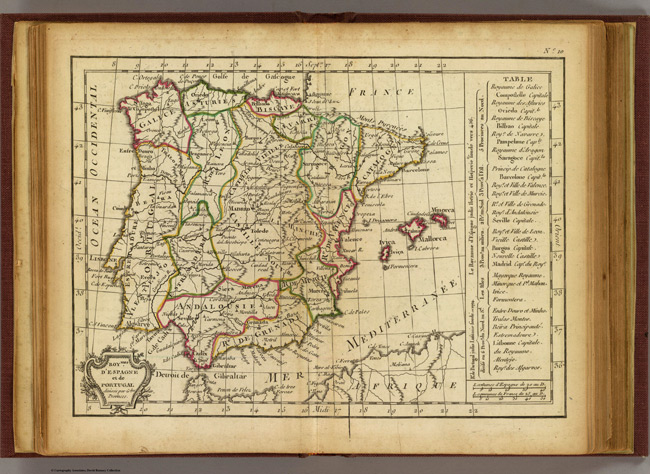 1800 Map of Espagne, Portugal