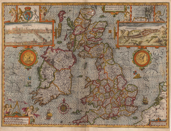 1627 Map of The Kingdom of Great Britain and Ireland