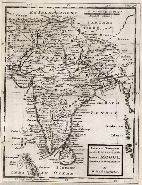 1721 Map of India