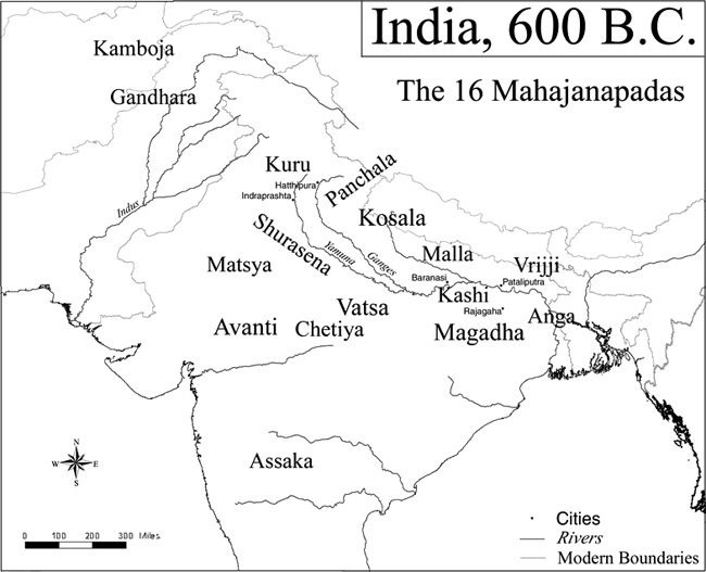 600 BCE Map of India