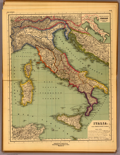 1903 Map of Italia