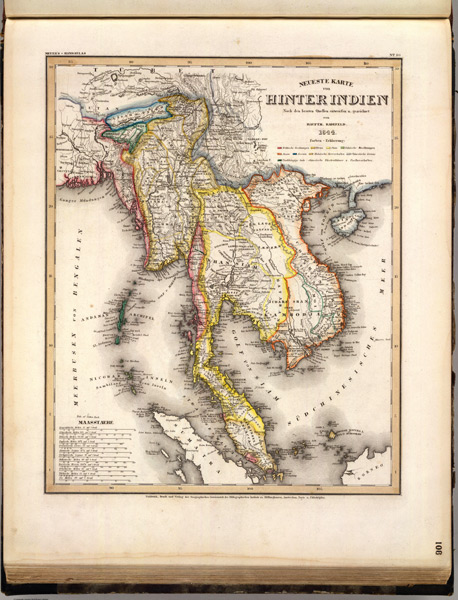 1844 Map of Hinter Indien