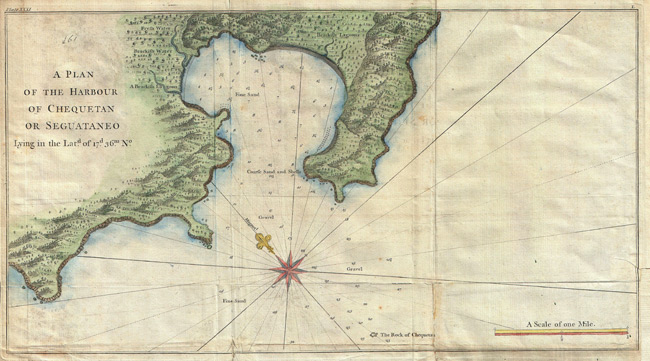 1745 Map or Chart of Zihuatanejo Harbor, Mexico