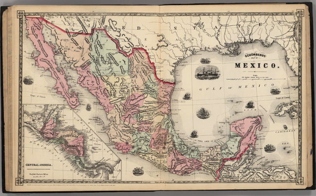 1867 Map of Mexico