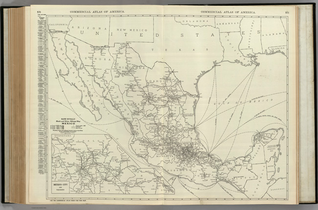 1924 Map of Mexico with Mexico City and Vicinity