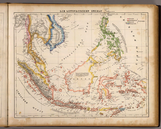 1855 Map of Ostindischen Inseln