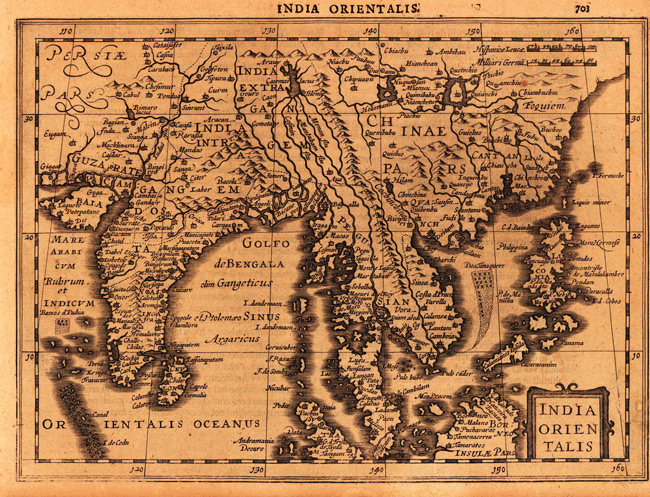 1632 Map of India Orientalis