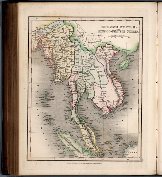 1832 Map of Burman Empire, and Hindoo-Chinese States