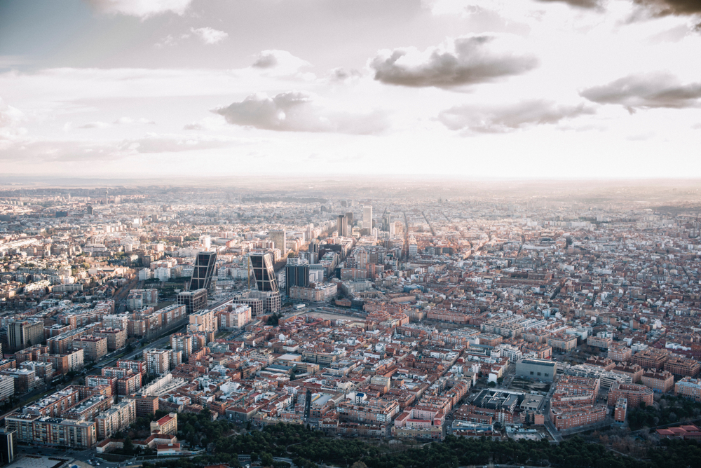 Aerial View of Madrid, Capital of Spain