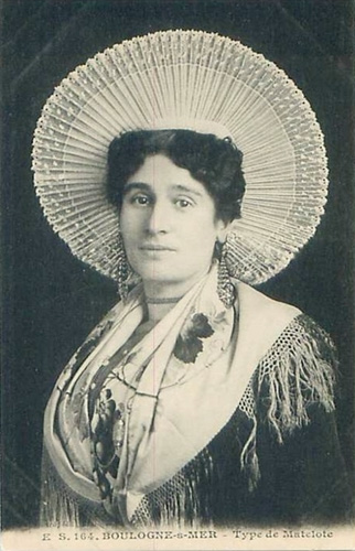 Woman in lace hat