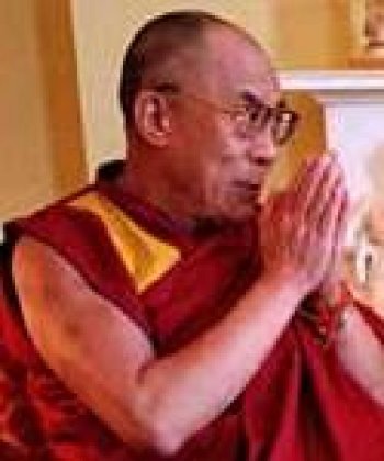 The 14th Dalai Lama, Tenzin Gyatso, who is forced to flee Chinese-controlled Tibet for India in 1959.