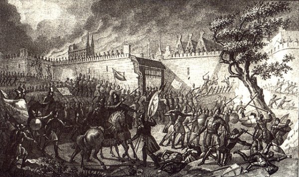 Boris Chorikov's depiction of the Siege of Narva of 1558, during the Livonian wars.