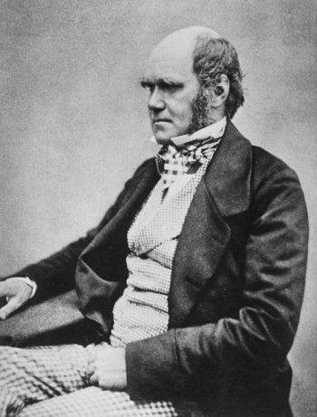 Charles Darwin publishes On the Origin of Species in 1859.